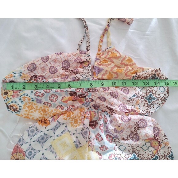 Fate Colorful Paisley Patchwork Maxi Hippie Boho Festival Beach Dress Sz Medium - Picture 7 of 9